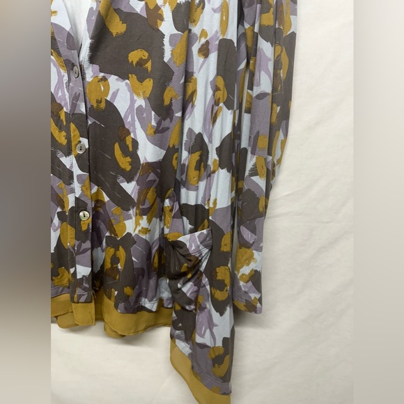 LOGO Lori Goldstein‎ Cardigan Printed Button-Front Knit - Picture 8 of 9